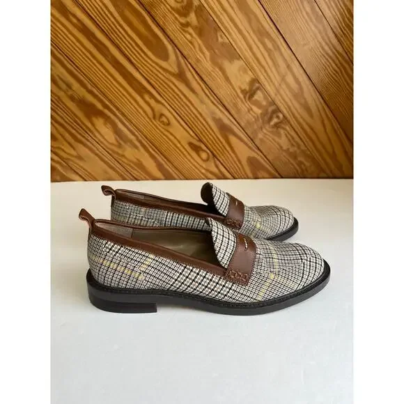 Ann Taylor Houndstooth Penny Loafer Size 7.5 - Picture 2 of 6